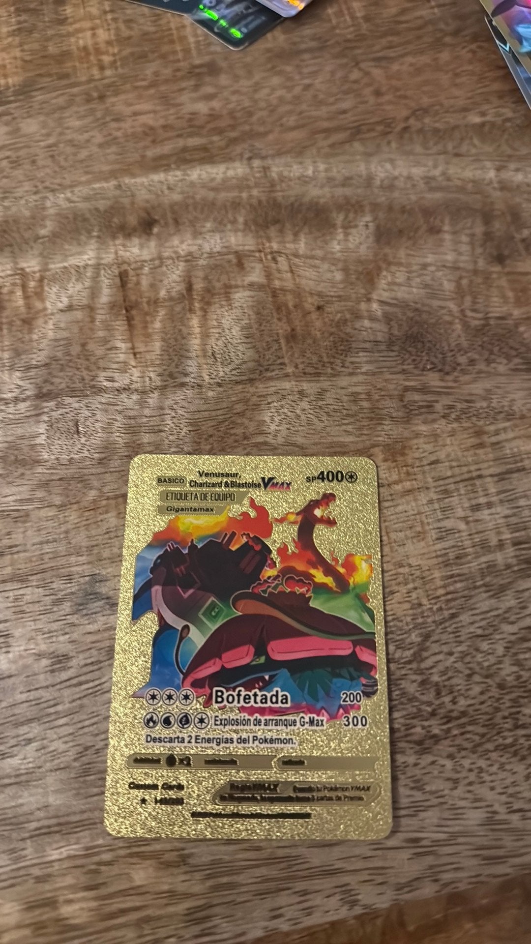 Gold goud Charizard (Venusaur) & Blastoise VMAX-NET NIEUW, Ophalen of Verzenden, Zo goed als nieuw