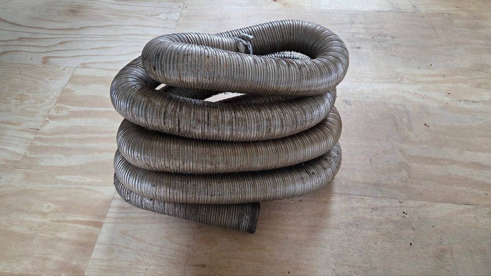 RVS Flexibele Kachelpijp met Klem - Ø 100mm, Ophalen, Gebruikt, 60 tot 150 cm, Kachel