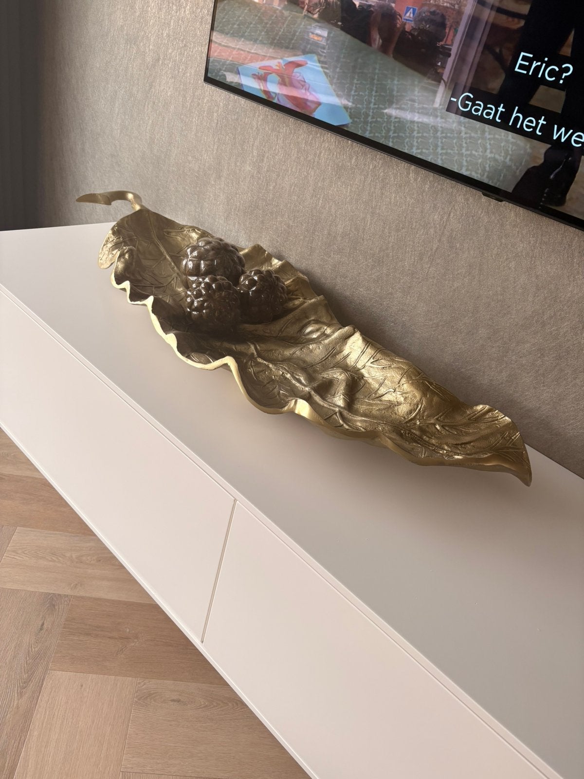 Prachtige schaal van PTMD goud mat,mooi voor kerststuk, Ophalen, Nieuw, Metaal, Goud