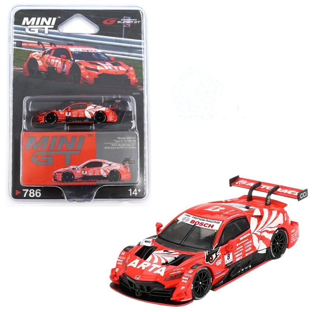 Honda NSX-GT Type S GT500 #8 van Mini GT 1/64 ARTA nr. 786, Hobby en Vrije tijd, Ophalen of Verzenden, Nieuw, Auto