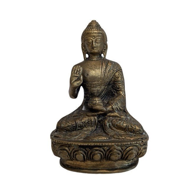 Nepalees bronzen Boeddhabeeld – Abhaya mudra– 060