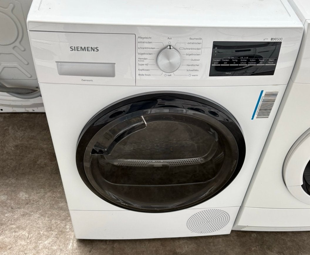 Siemens IQ500 warmtepompdroger, Ophalen, 6 tot 8 kg, Minder dan 85 cm, Zo goed als nieuw