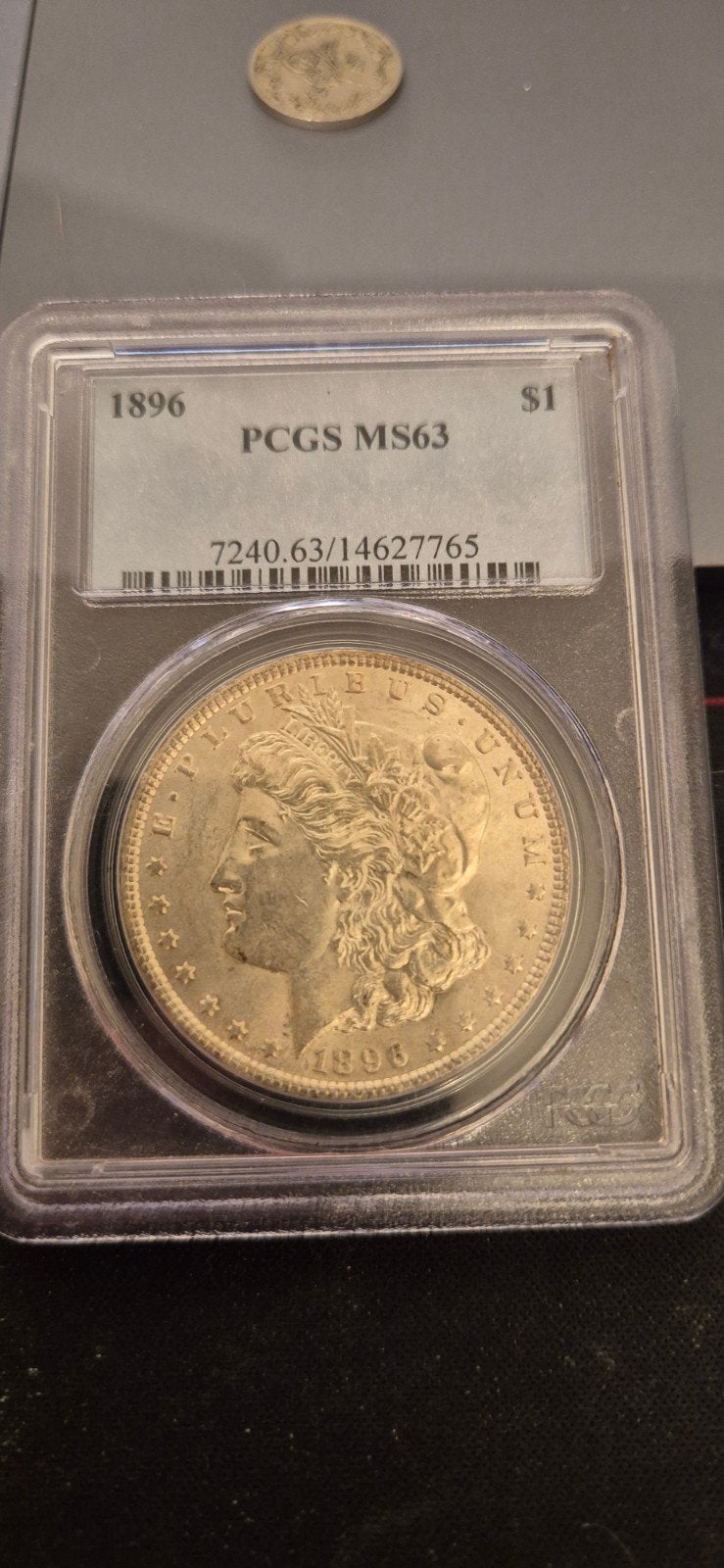 1896 Morgan Dollar PCGS MS63 - Zilveren Amerikaanse munt, Postzegels en Munten, Ophalen of Verzenden, Losse munt, Zilver