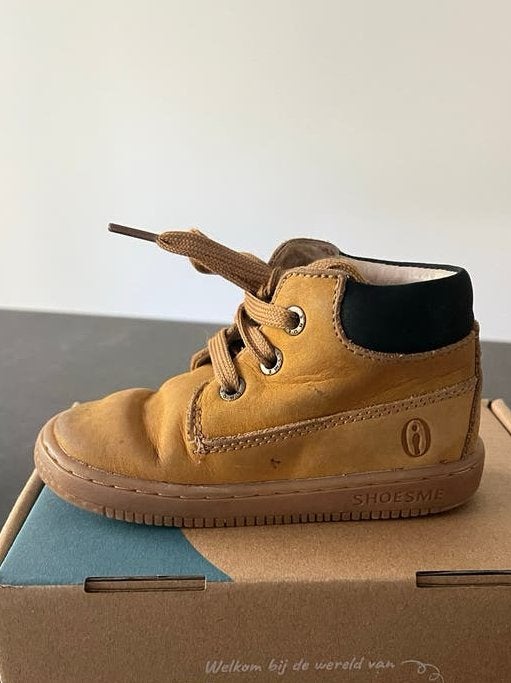 Shoesme hoge sneakers jongens cognac maat 23, Gebruikt, Schoenen, Ophalen of Verzenden, Jongen