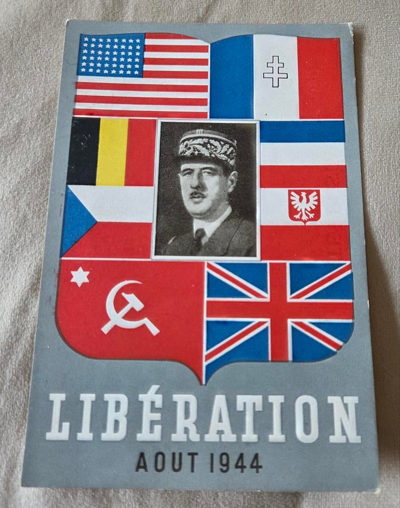 Herdenking bevrijding Frankrijk augustus 1944, Verzenden, 1940 tot 1960, Ongelopen, Overige thema's