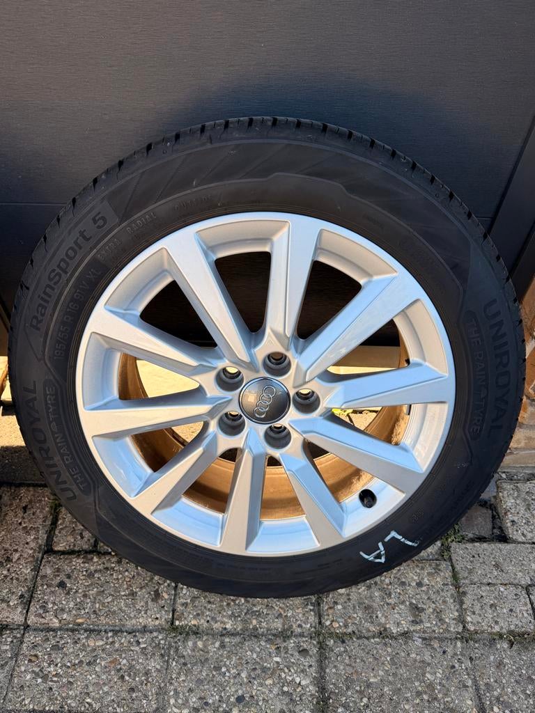 Originele Audi A1 5x100 zomer set VAG, Auto-onderdelen, Banden en Velgen, Ophalen, Gebruikt, 16 inch, Banden en Velgen