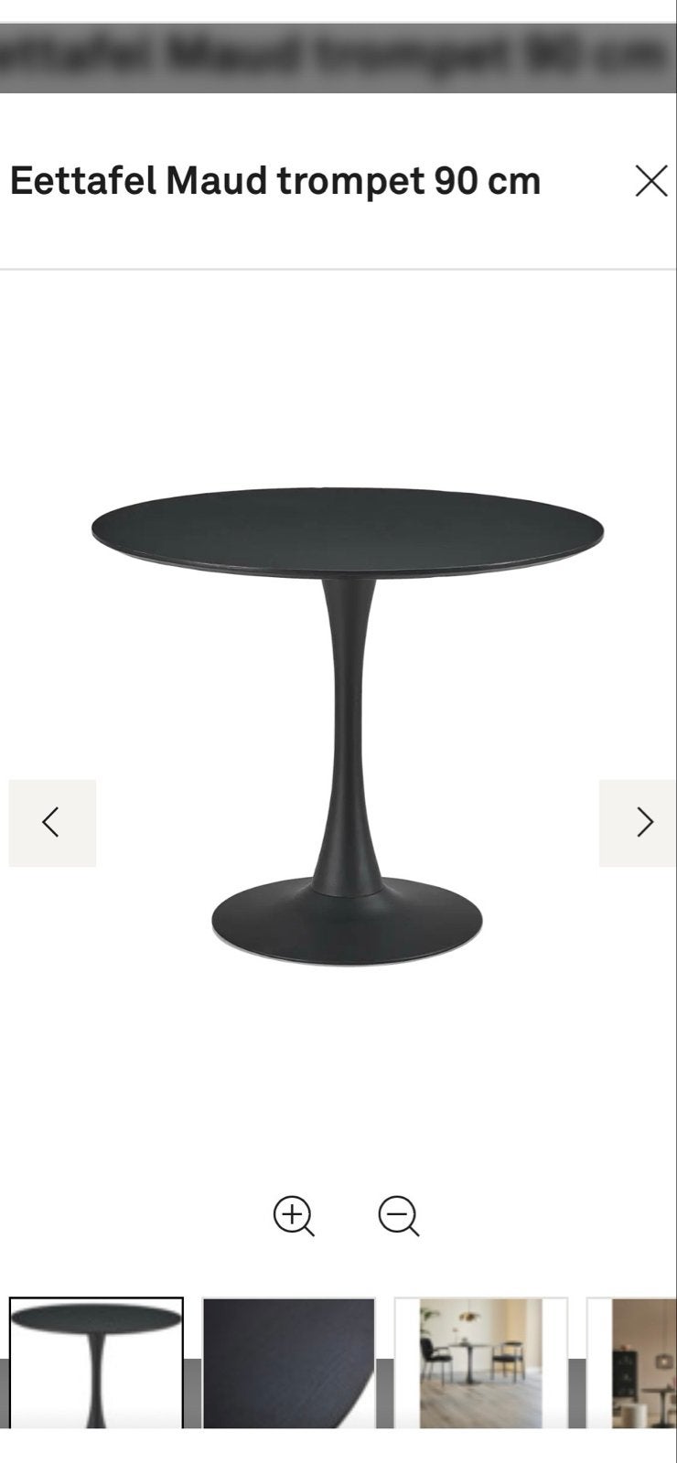 Eettafel Maud trompet 90 cm