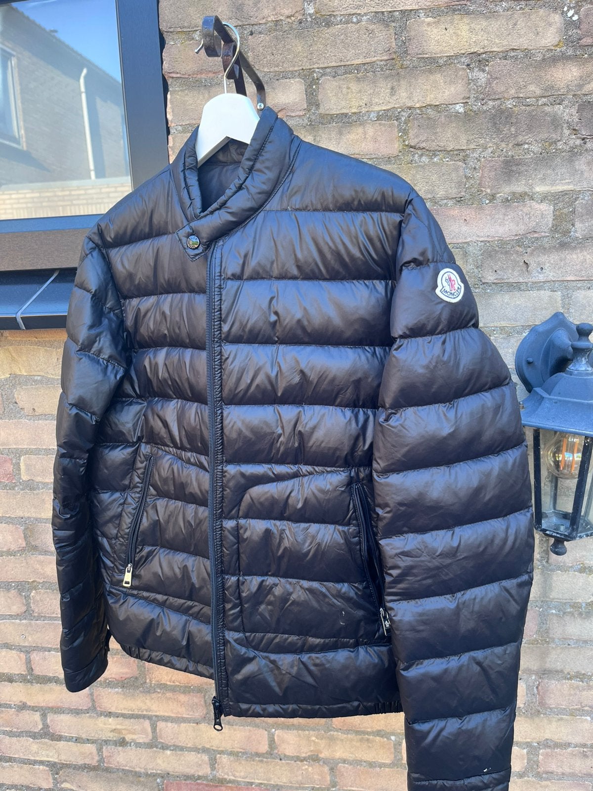 Moncler jas, Ophalen of Verzenden, Zo goed als nieuw, Maat 48/50 (M), Zwart