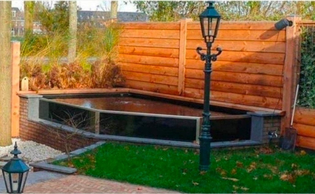 Groot vijverraam. Rvs frame. uniek design, Tuin en Terras, Vijvers, Ophalen, Gebruikt
