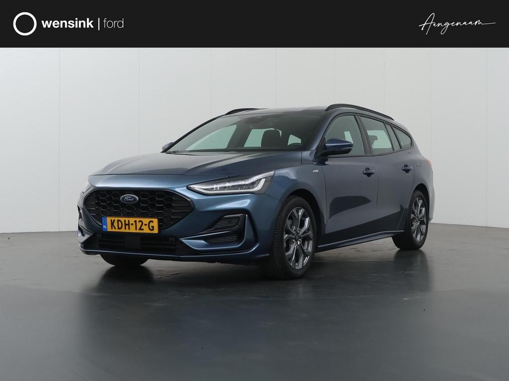 Ford Focus Wagon 1.0 EcoBoost Hybrid ST Line | Parkeercamera, Auto's, Gebruikt, 1404 kg, Blauw, 3 cilinders