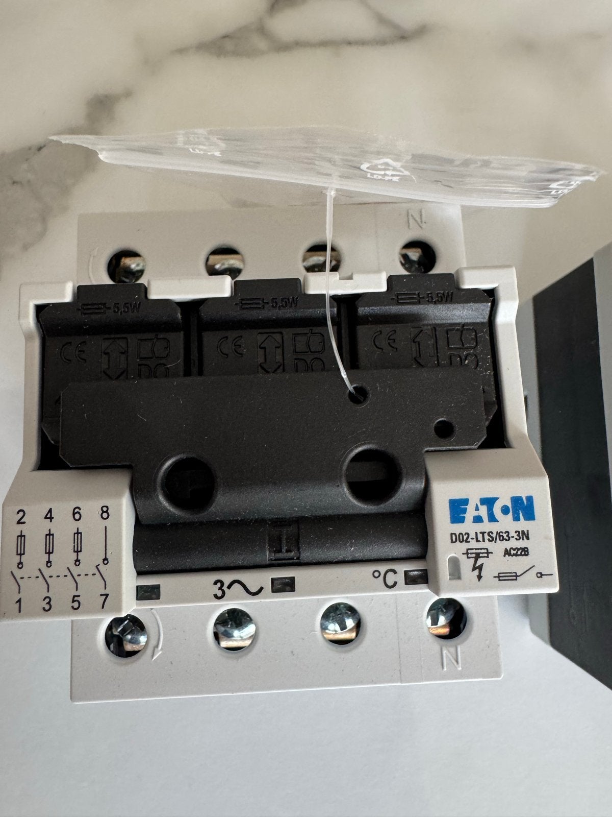 Eaton D02-LTS/63-3N Lastscheider met zekeringen, Doe-het-zelf en Verbouw, Elektra en Kabels, Nieuw, Overige typen, Eaton, Ophalen of Verzenden