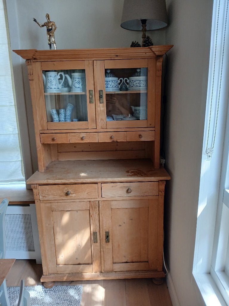 Grenen dressoirkast brocante, Ophalen, Gebruikt, Met deur(en), 50 tot 100 cm