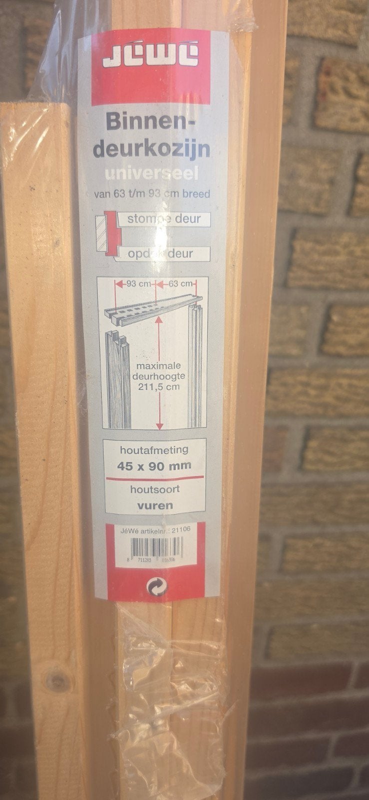 Nieuw universeel binnendeurkozijn (vuren), Ophalen, 80 tot 100 cm, Binnendeur, Zo goed als nieuw