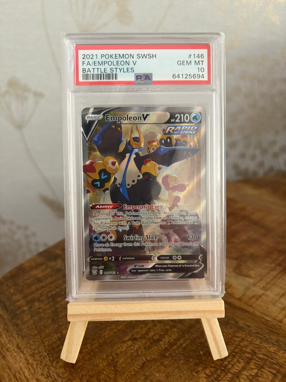 Pokemon TCG - Empoleon V #146 PSA 10 (Battle Styles), Hobby en Vrije tijd, Verzamelkaartspellen | Pokémon, Ophalen of Verzenden
