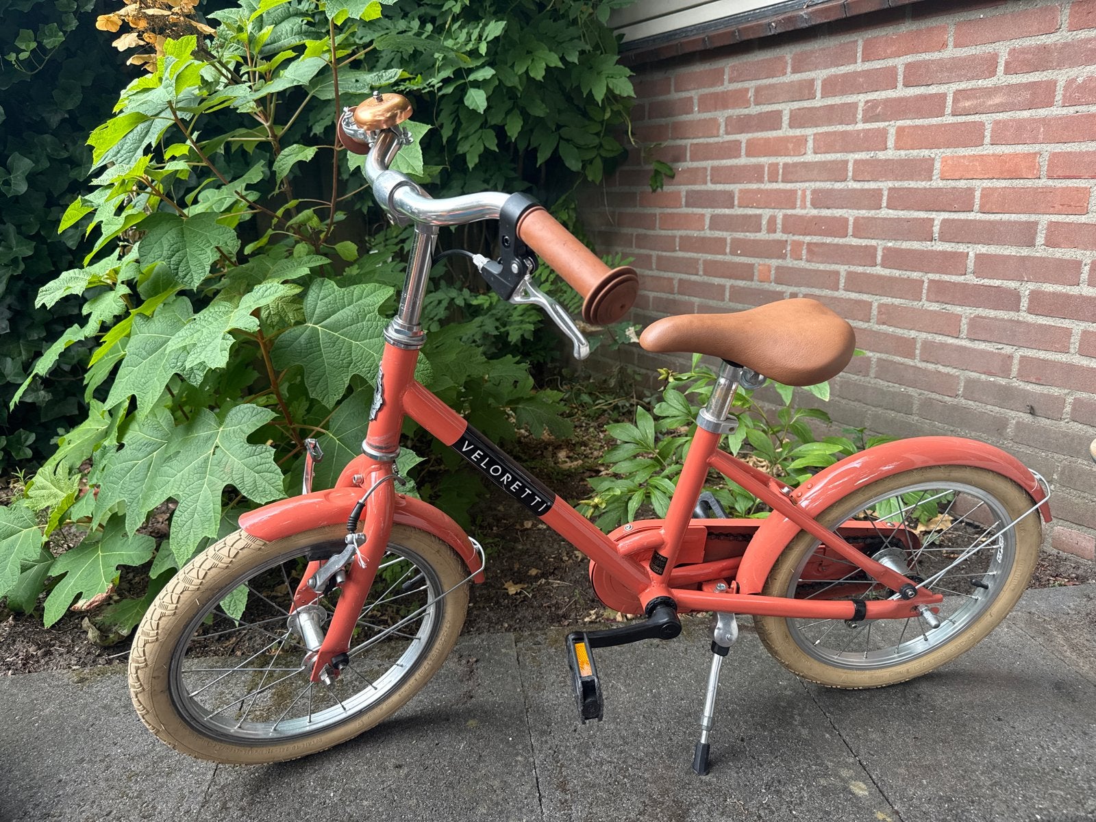 Veloretti Maxi Kinderfiets - Blazing Salmon, Ophalen, Zijwieltjes, Velgrem, 16 tot 20 inch