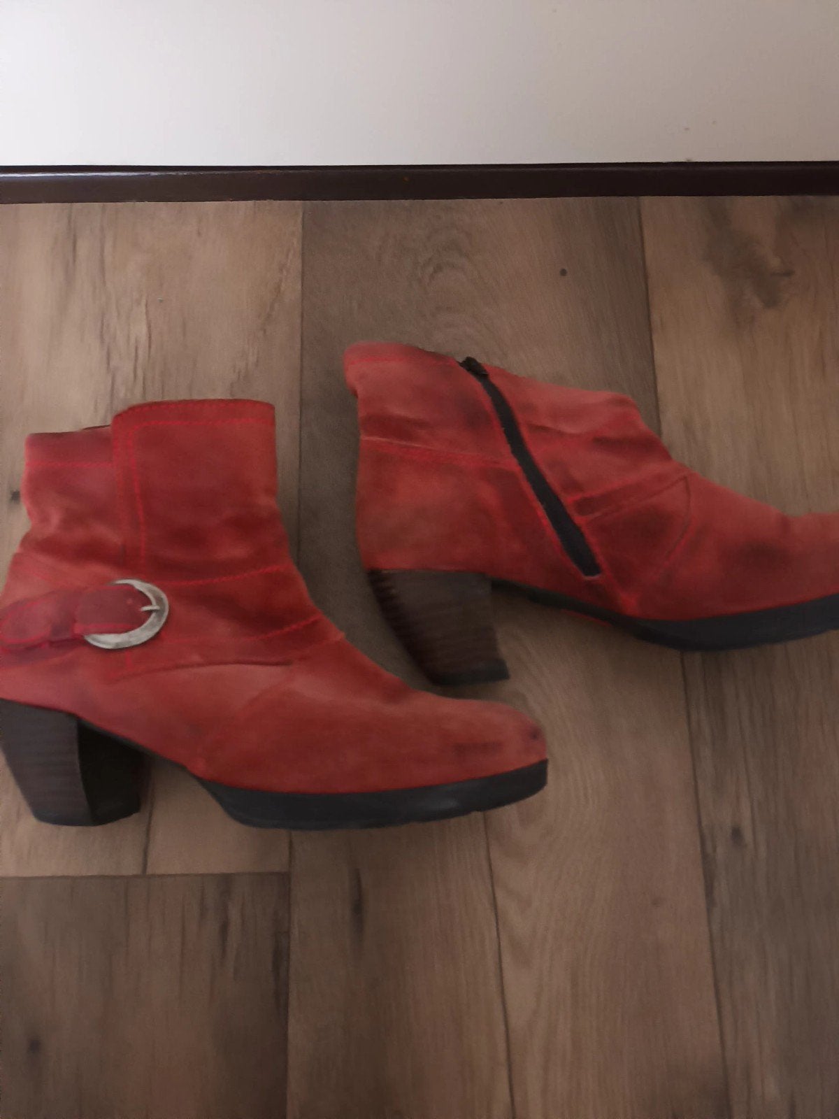 Woly enkellaars rood mt 40, Ophalen, Gedragen, Rood