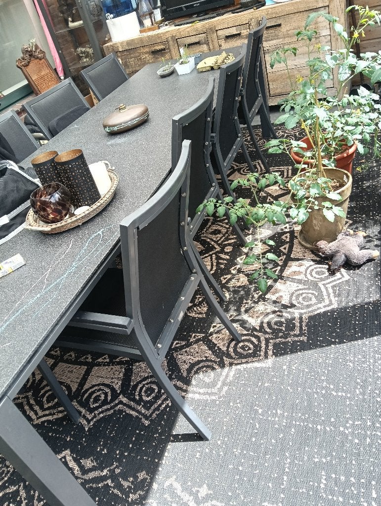 Buiten tafel, Tuin en Terras, Tuintafels, Ophalen, Zo goed als nieuw, Rechthoekig, Aluminium