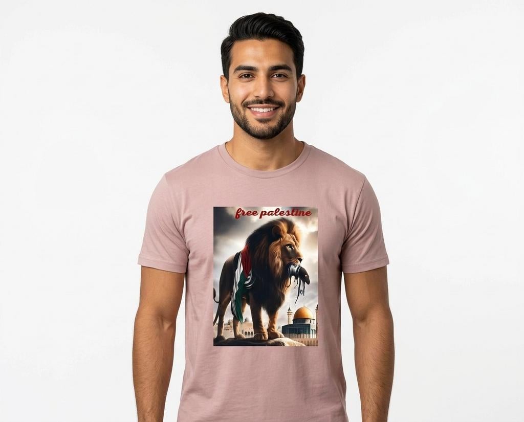 Free palestine Lichte Roze T-shirt - Katoen & Polyester Mix, Nieuw, Overige maten, Roze, Sports360.nl