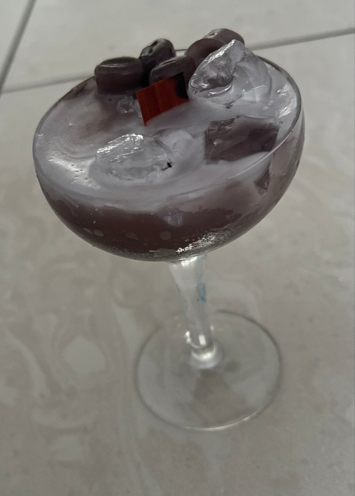 Unieke handgemade  Cocktail Kaars met  IJsklontjes ( nieuw), Ophalen of Verzenden, Nieuw, Modern