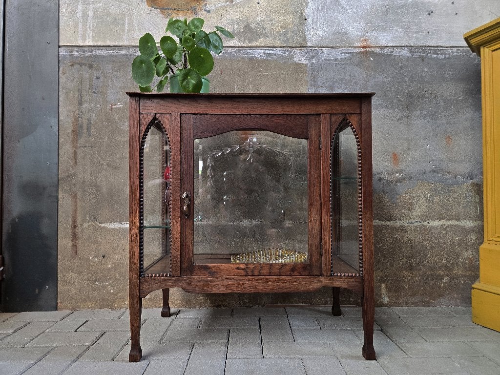 Vintage Barkast / Theekast | Klein Eikenhout Dressoir Antiek