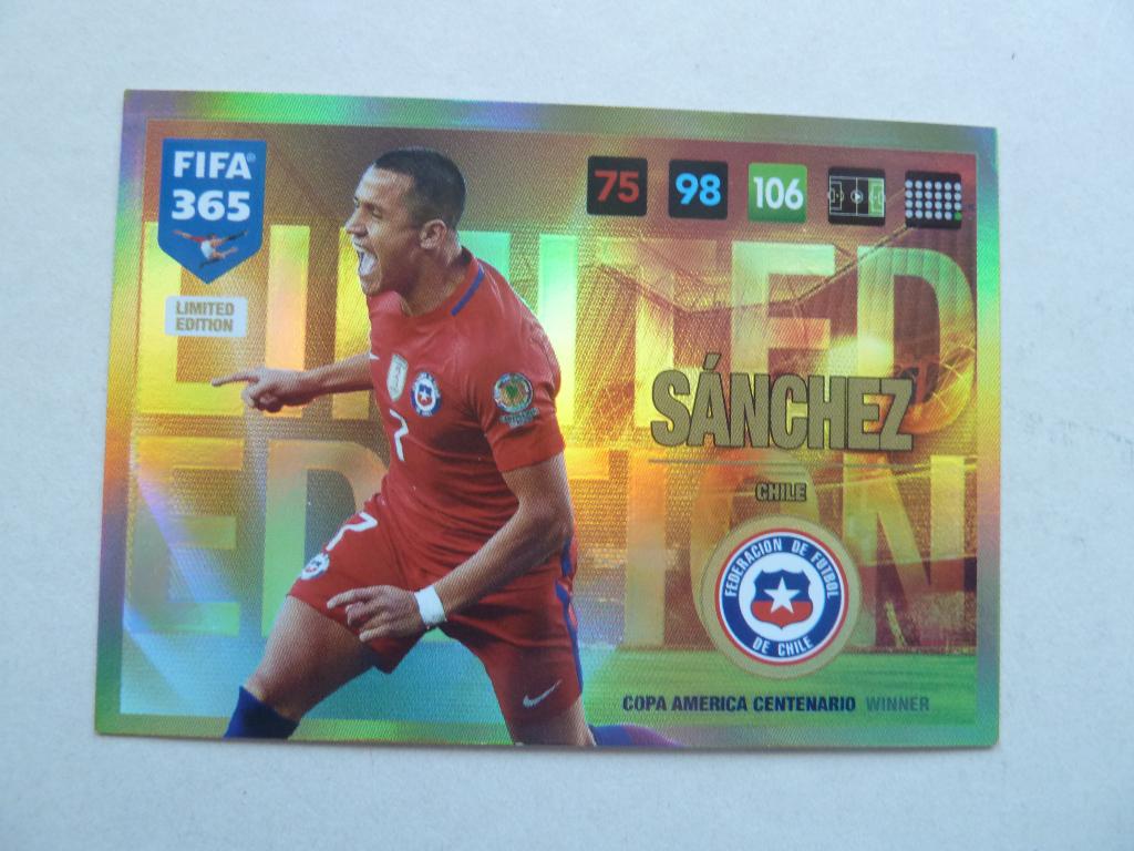 Fifa 365  Limited Edition card. Sanchez.  Chili, Ophalen of Verzenden, Zo goed als nieuw, Buitenlandse clubs, Overige typen