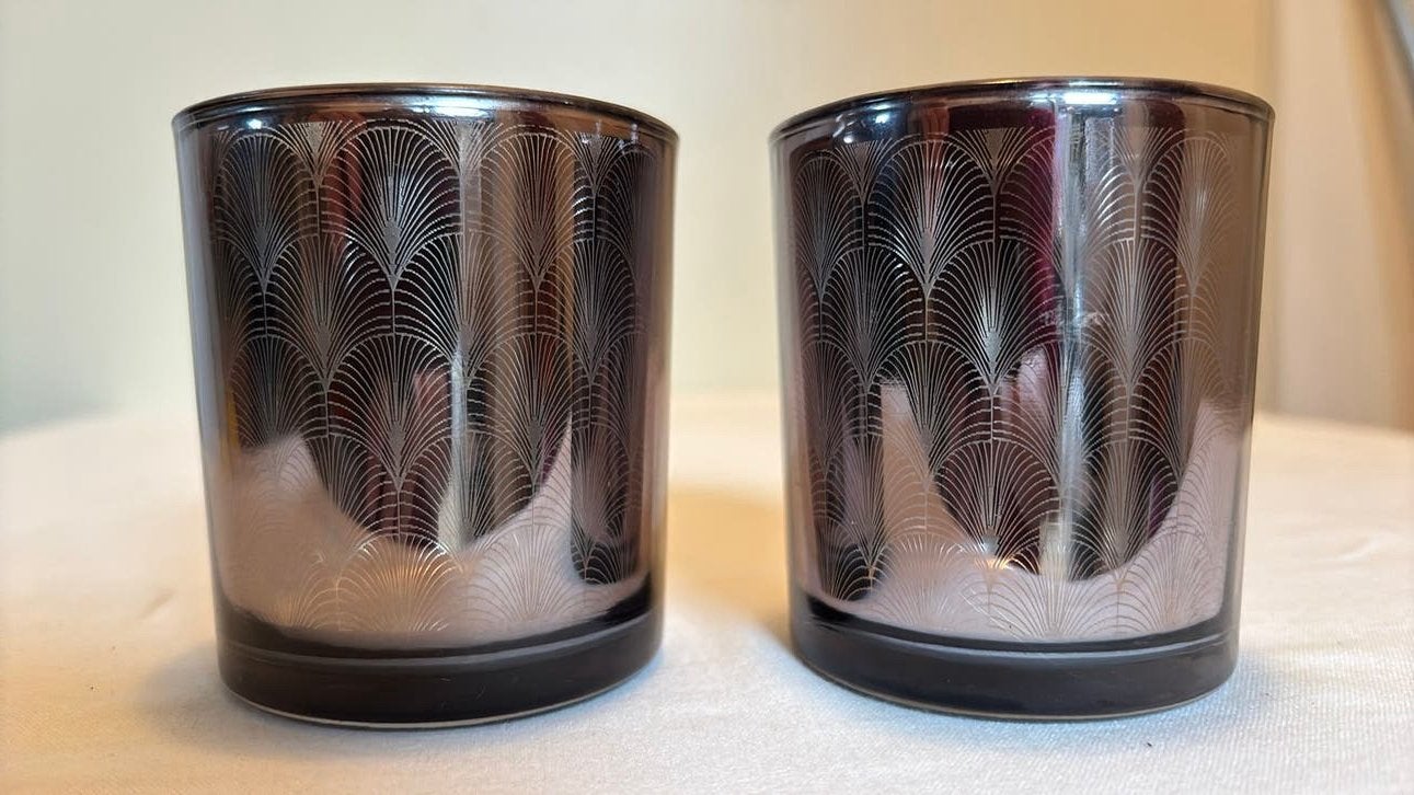 2 glazen waxinelichtjes houder, Huis en Inrichting, Ophalen of Verzenden
