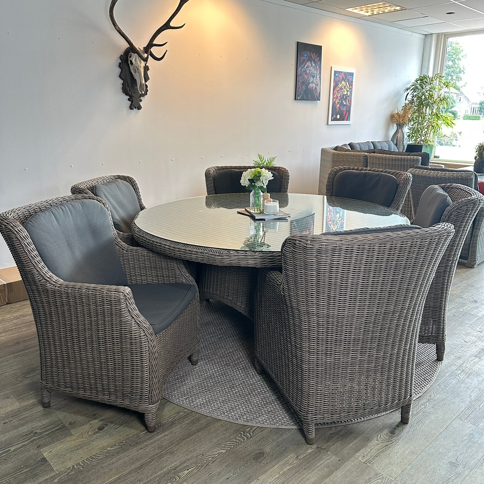 4 Seasons Outdoor (4SO) Tuinset -Tafel + 6 Stoelen TWV €4750, Tuin en Terras, Tuinsets en Loungesets, Verzenden, ., Wicker, .