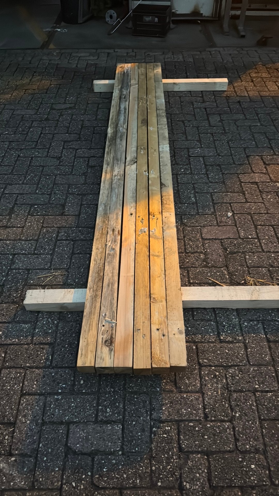 Houten balken 6,5x6,5x300 - 26 stuks, Ophalen, Zo goed als nieuw, 250 cm of meer, Balken