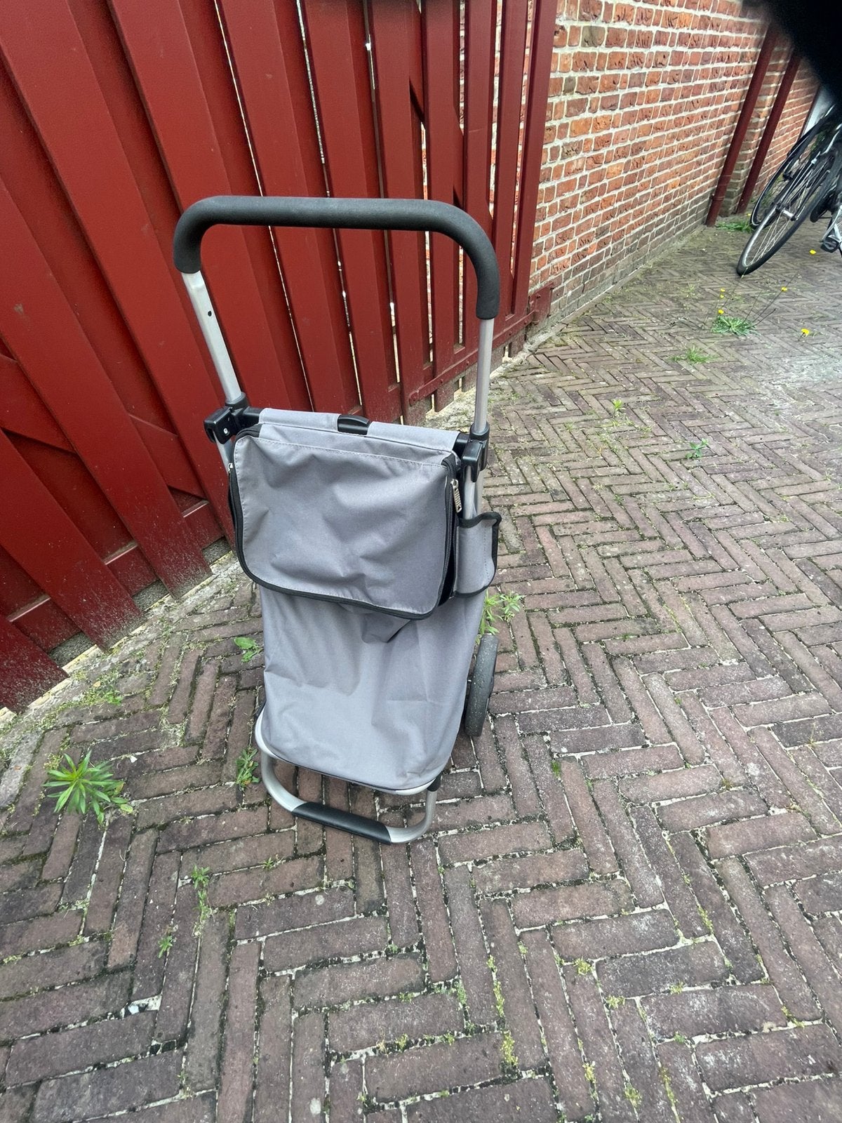 Boodschappen trolley Bamex., 30 cm of meer, Gebruikt, Grijs, Wieltjes