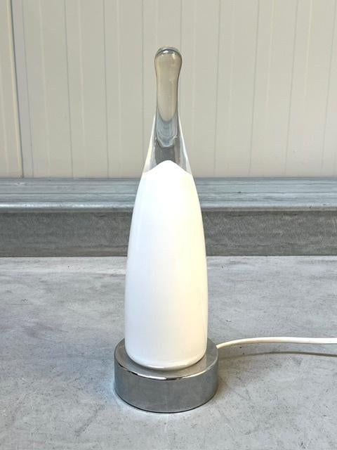 Jaren 80 tafellamp vintage table lamp druppel glas retro, Gebruikt, ., Jaren 80, Ophalen of Verzenden