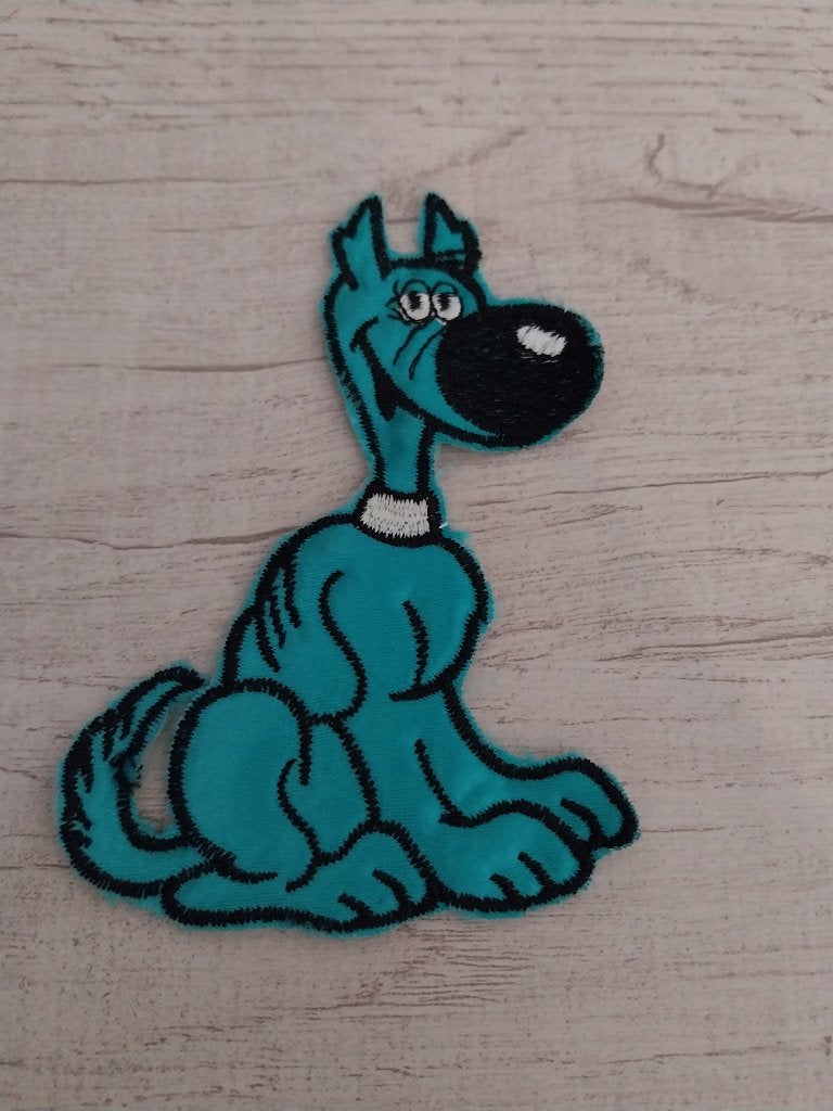 Applicatie plaatje groene hond met grote neus NIEUW, Ophalen of Verzenden, Nieuw, Applicatie