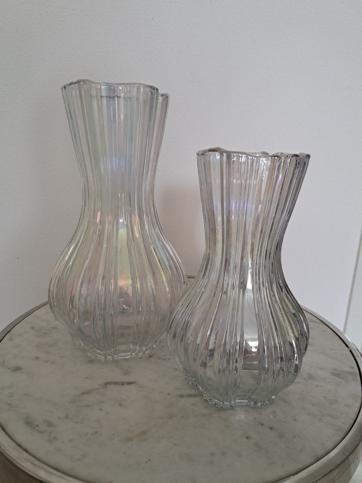 Richmond Interiors vazen Cracy iridescent klein en groot, Nieuw, Ophalen of Verzenden, X, X