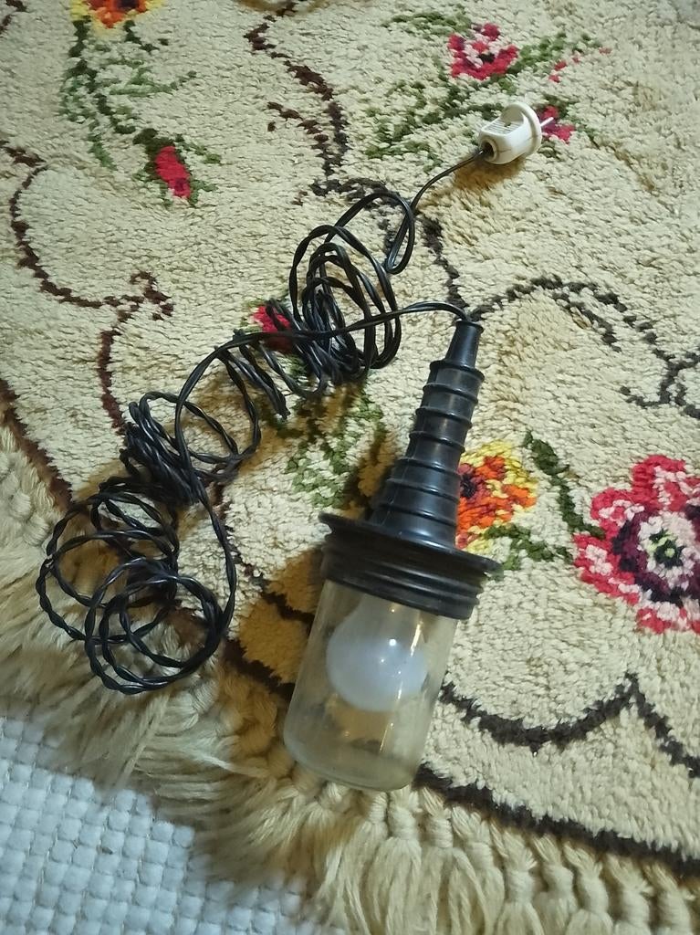 Oude lamp met stekker, looplamp, Antiek en Kunst, Ophalen of Verzenden