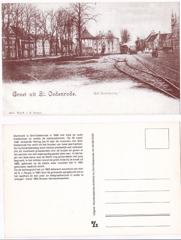 Sint Oedenrode Marktveld 1899 (repro met extra info op a.z.), Verzamelen, Ophalen, 1980 tot heden, Ongelopen, Noord-Brabant
