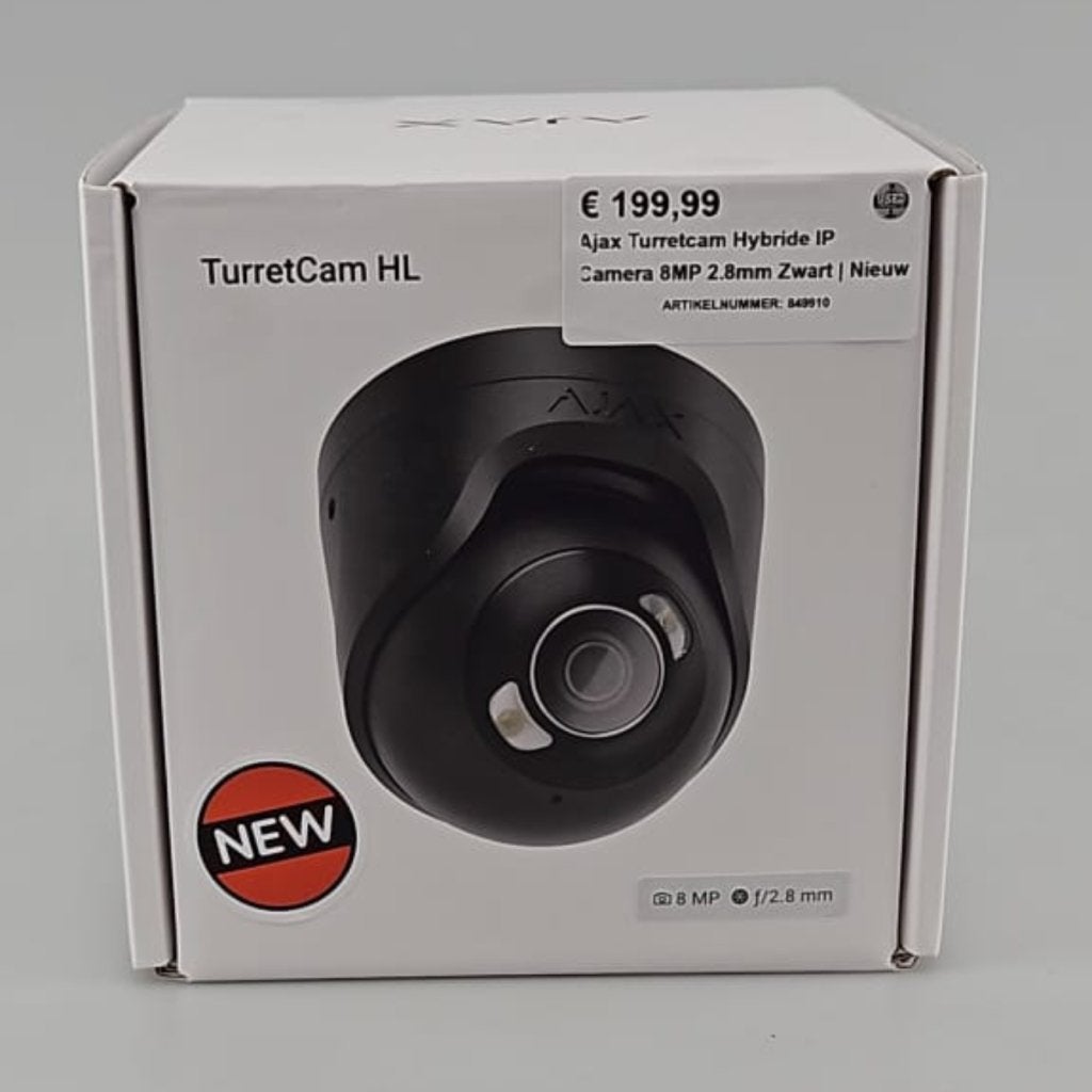 Ajax Turretcam Hybride IP Camera 8MP 2.8mm Zwart | Nieuw, Flex Ltd., Nieuw, https://flex.com/contact-us, Nobelstraat 10, 5807 GA Oostrum LB, Limburg, Nederland