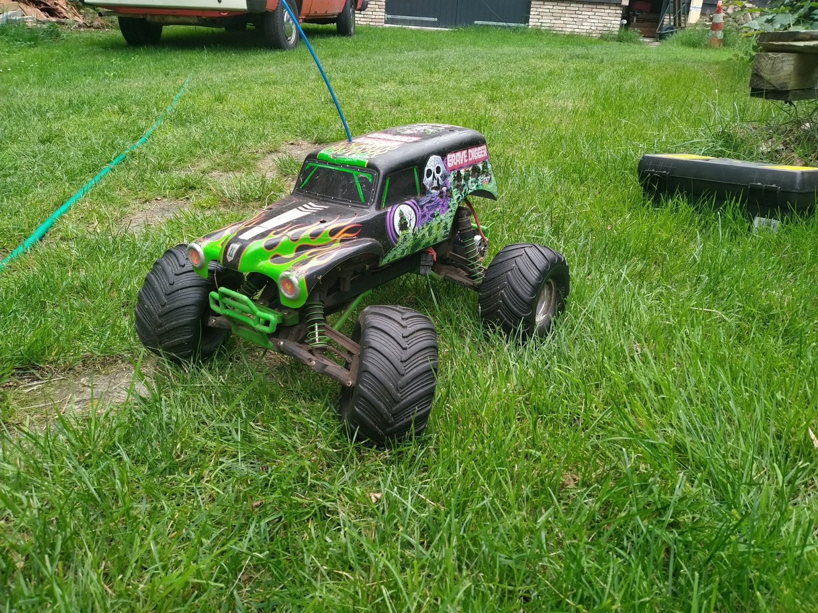 Grave Digger 50 km/u afstand bestuurbare auto, Gebruikt, Auto offroad, RTR (Ready to Run), Overige schalen