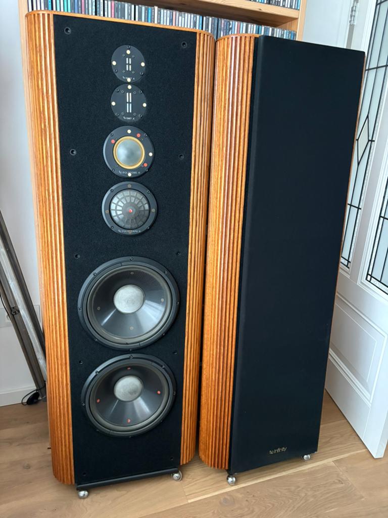 Infinity Kappa 9, Gebruikt, 120 watt of meer, Front, Rear of Stereo speakers, Ophalen