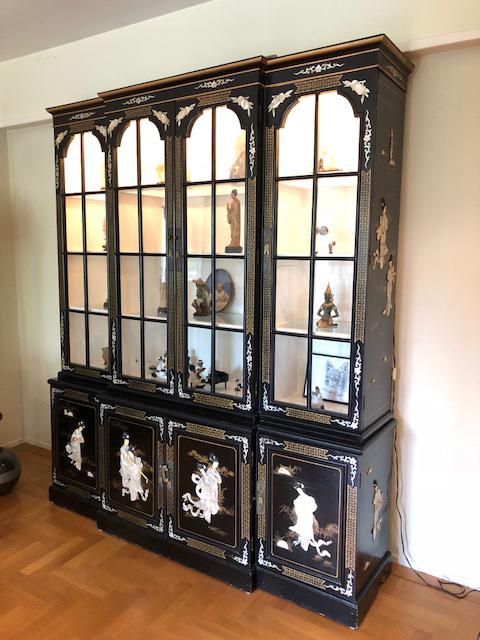 Buffetkast Antiek Chinees, Huis en Inrichting, Kasten | Buffetkasten, Ophalen, Glas, Met deur(en), 200 cm of meer