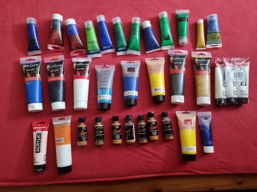 partij acrylverf, Hobby en Vrije tijd, Schilderen, Ophalen of Verzenden, Ezel