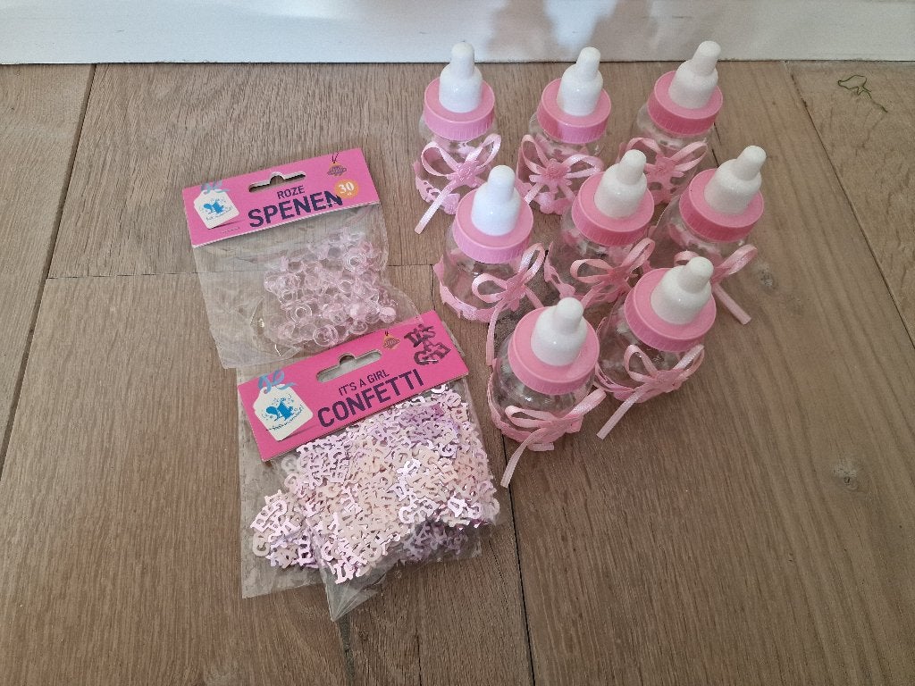 Babyshower of genderreveal feestartikelen, Hobby en Vrije tijd, Feestartikelen, Ophalen of Verzenden, Nieuw, Versiering, Geboorte of Huwelijk