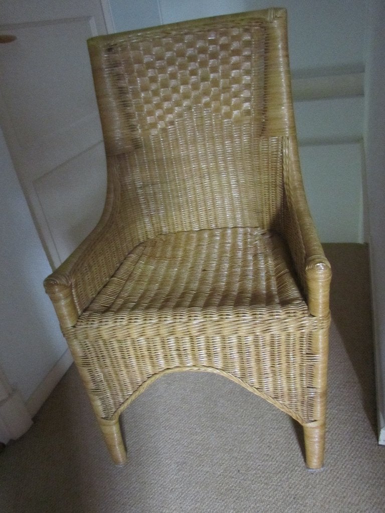 2 rieten stoelen, Ophalen, Twee, Bruin, Riet of Rotan