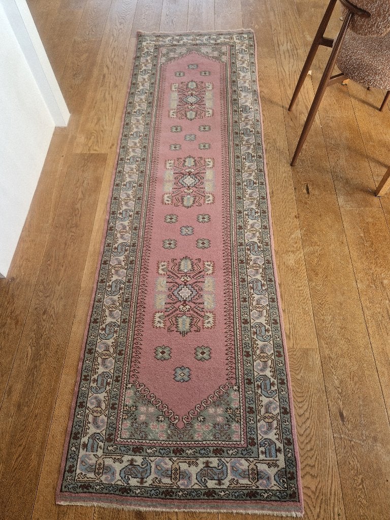 Vintage handgemaakte Perzische loper, Ophalen, Perzisch, 200 cm of meer, 50 tot 100 cm
