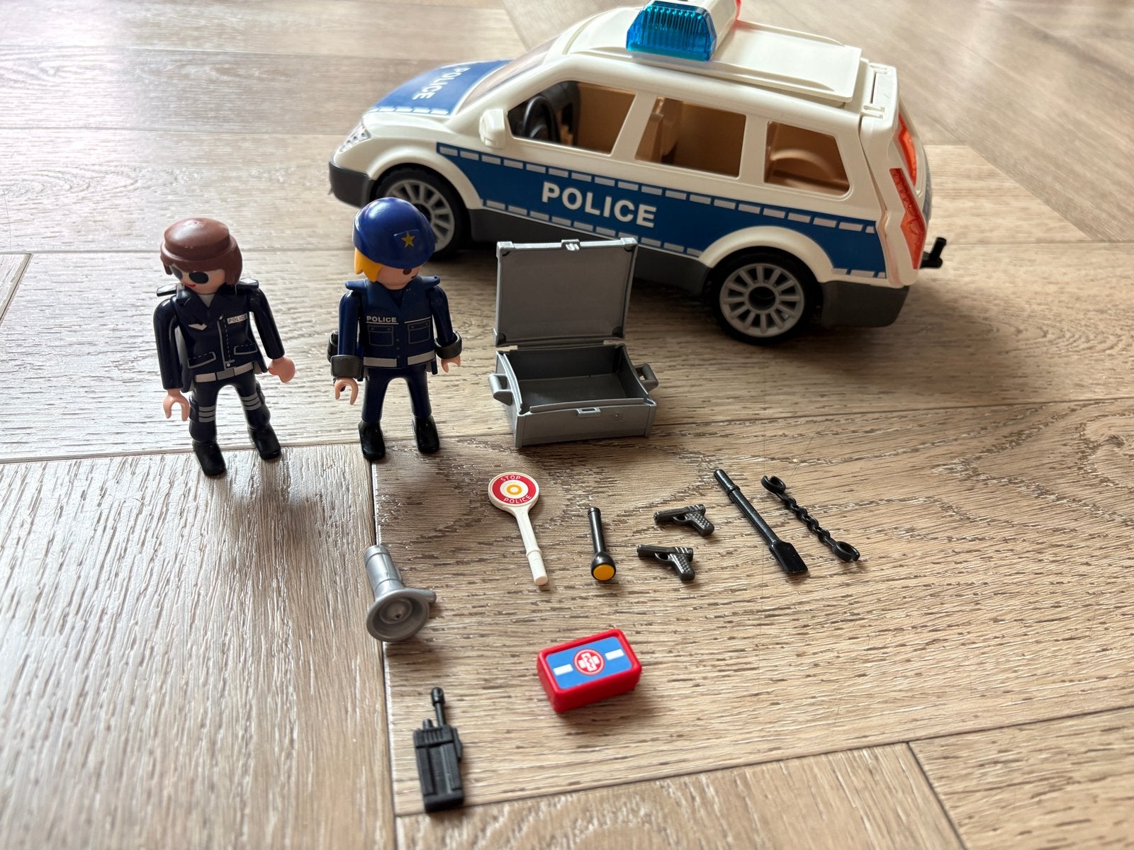 PLAYMOBIL City Action Politiepatrouille met licht en geluid, Ophalen, Gebruikt, Complete set, Voertuig