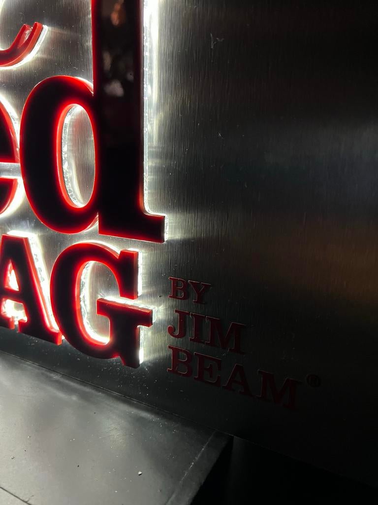 Gave zeldzame Jim Beam lichtreclame, Verzamelen, Ophalen, Lichtbak of (neon) lamp, Zo goed als nieuw, Nvt