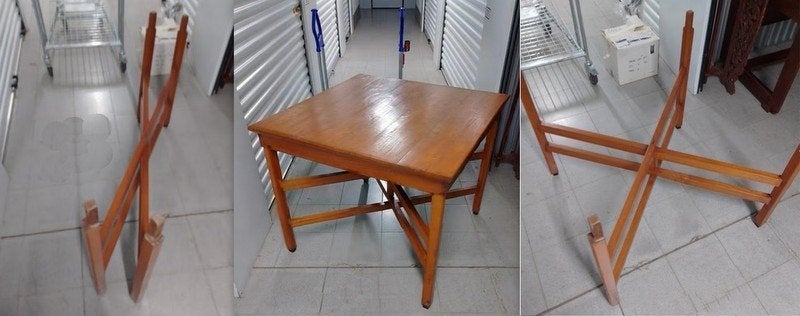 Klaptafel uit voormalig Nederlands-Indië- daterend 1920–1930, Ophalen, 50 tot 100 cm, 50 tot 100 cm, Zo goed als nieuw