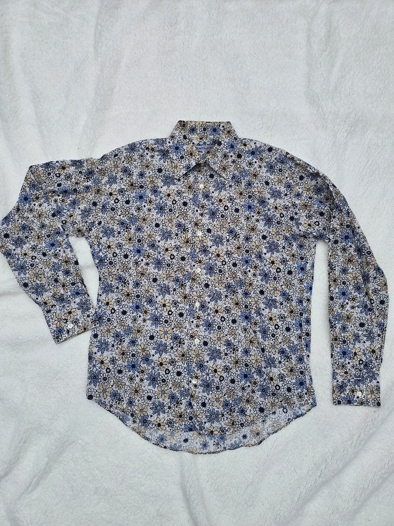 Gentiluomo blouse met bloemenprint - maat 41 / L, Zo goed als nieuw, Halswijdte 41/42 (L), Gentiluomo, Verzenden
