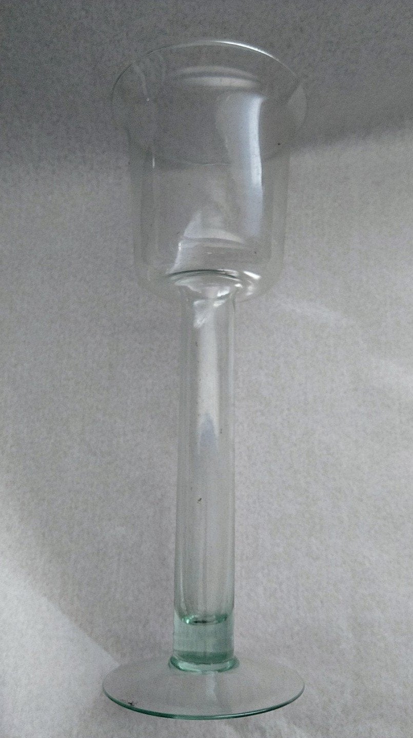 Glazen op voet., Ophalen, Rond, Overige materialen, Minder dan 25 cm
