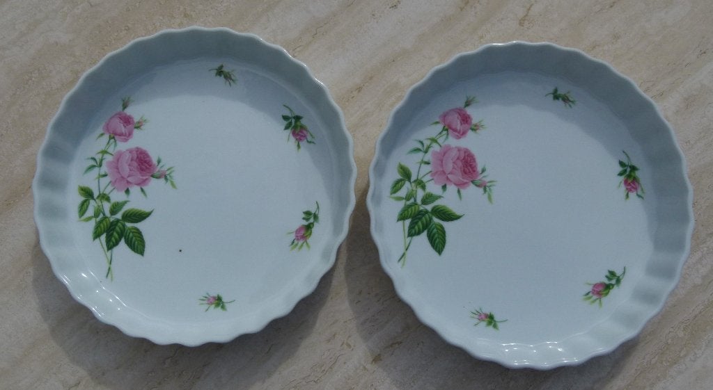 Christine Holm Roze Rozen Oven Quiche Taart Schaal / Schalen, Overige merken, Nieuw, Ophalen of Verzenden, Schaal of Schalen