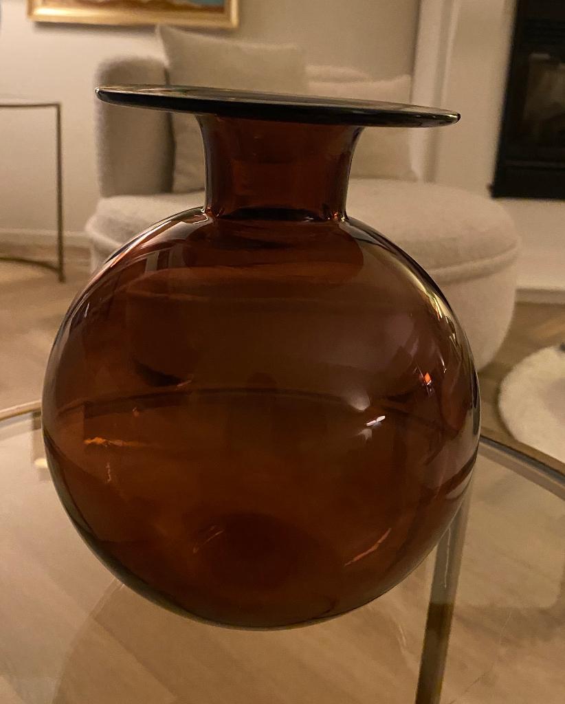 Vaas paars glas uit zestiger jaren, Ophalen, Overige kleuren, Glas, Minder dan 50 cm