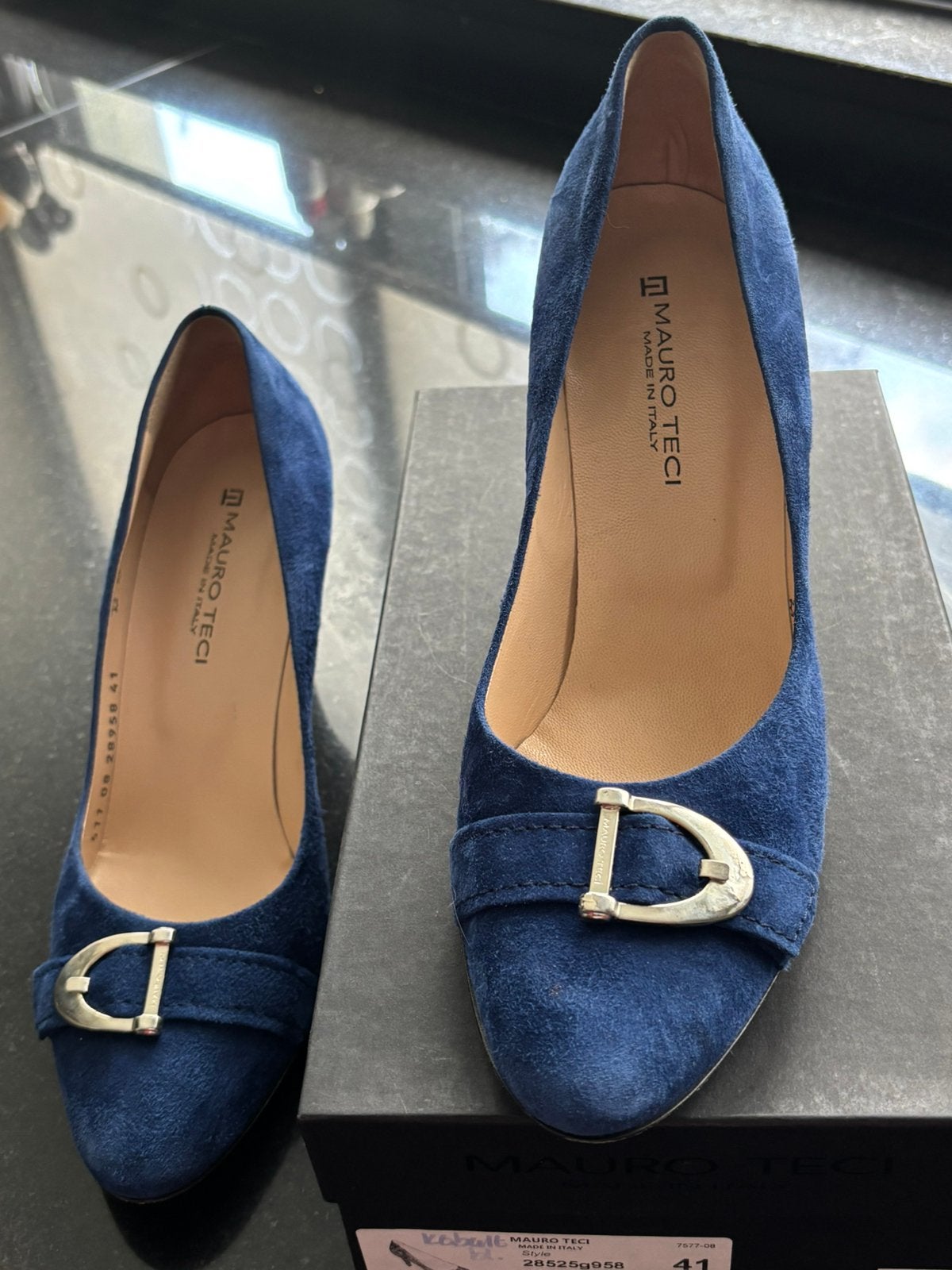 Pumps Mauro Teci, Ophalen, Pumps, Blauw, Gedragen